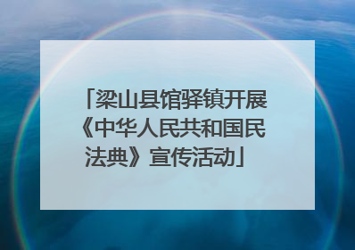 梁山县馆驿镇开展《中华人民共和国民法典》宣传活动