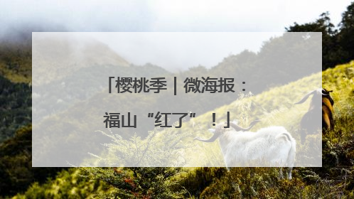 樱桃季｜微海报：福山“红了”！