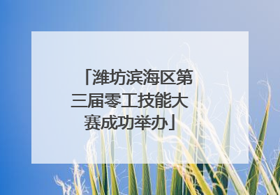 潍坊滨海区第三届零工技能大赛成功举办