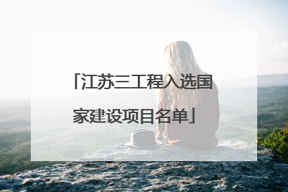 江苏三工程入选国家建设项目名单