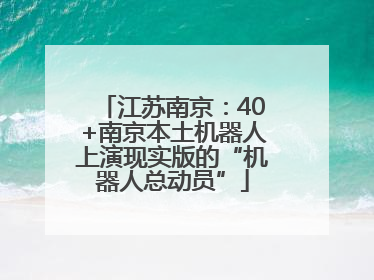 江苏南京：40+南京本土机器人上演现实版的“机器人总动员”