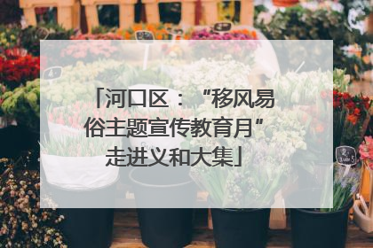 河口区：“移风易俗主题宣传教育月”走进义和大集
