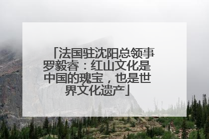 法国驻沈阳总领事罗毅睿：红山文化是中国的瑰宝，也是世界文化遗产