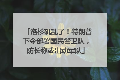 洛杉矶乱了！特朗普下令部署国民警卫队，防长称或出动军队