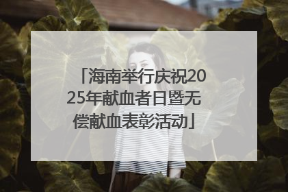 海南举行庆祝2025年献血者日暨无偿献血表彰活动