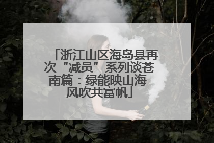 浙江山区海岛县再次“减员”系列谈苍南篇：绿能映山海 风吹共富帆