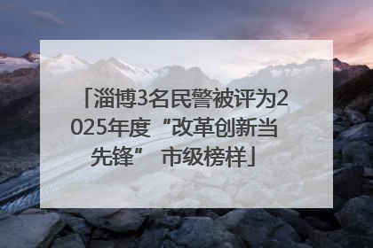 淄博3名民警被评为2025年度“改革创新当先锋” 市级榜样