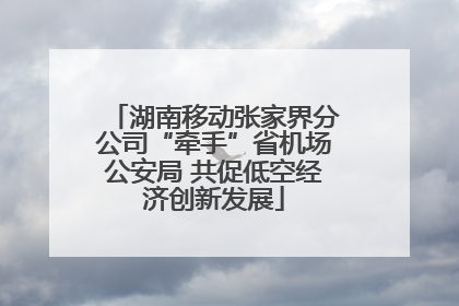 湖南移动张家界分公司“牵手”省机场公安局 共促低空经济创新发展