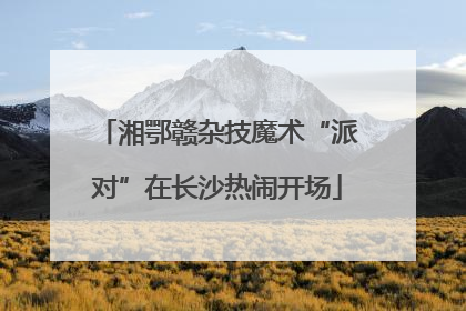 湘鄂赣杂技魔术“派对”在长沙热闹开场