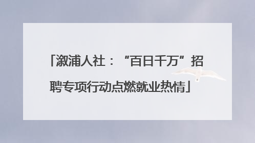 溆浦人社：“百日千万”招聘专项行动点燃就业热情