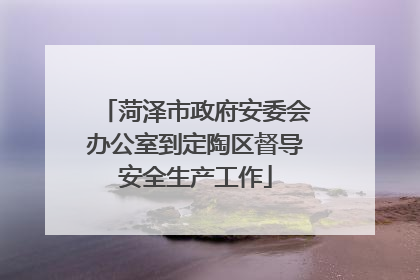 菏泽市政府安委会办公室到定陶区督导安全生产工作