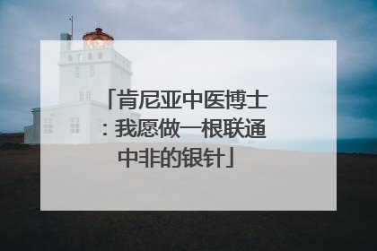 肯尼亚中医博士：我愿做一根联通中非的银针