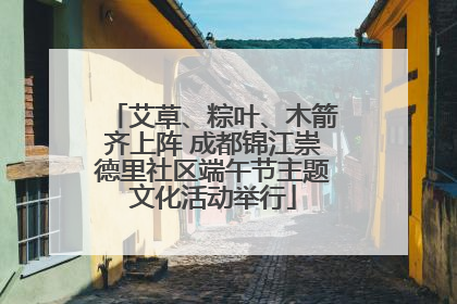 艾草、粽叶、木箭齐上阵 成都锦江崇德里社区端午节主题文化活动举行