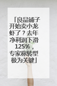 良品铺子开始卖小龙虾了？去年净利润下滑125%，专家称转型极为关键