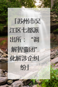 苏州市吴江区七都派出所：“调解智囊团”化解涉企纠纷