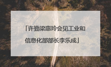 许勤梁惠玲会见工业和信息化部部长李乐成