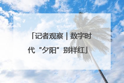 记者观察｜数字时代“夕阳”别样红