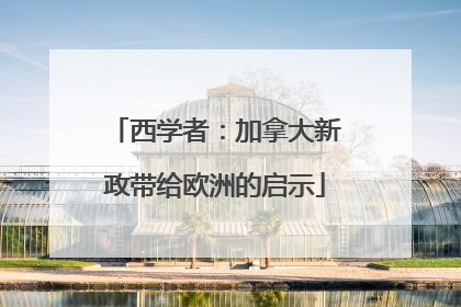 西学者：加拿大新政带给欧洲的启示