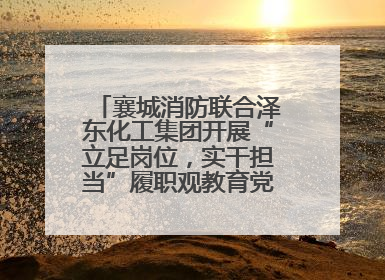 襄城消防联合泽东化工集团开展“立足岗位，实干担当”履职观教育党建联学活动