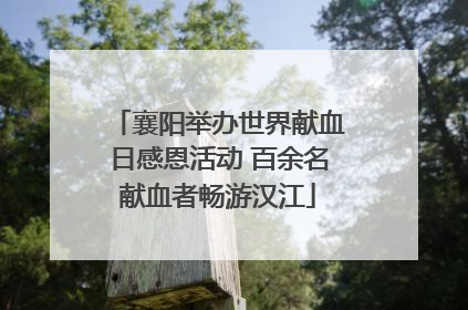 襄阳举办世界献血日感恩活动 百余名献血者畅游汉江