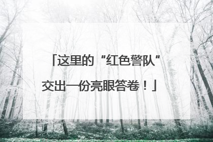 这里的“红色警队”交出一份亮眼答卷！