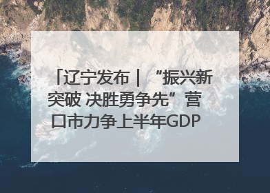 辽宁发布｜“振兴新突破 决胜勇争先”营口市力争上半年GDP增长6%左右