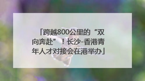 跨越800公里的“双向奔赴”！长沙-香港青年人才对接会在港举办