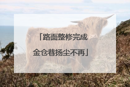 路面整修完成 金仓巷扬尘不再
