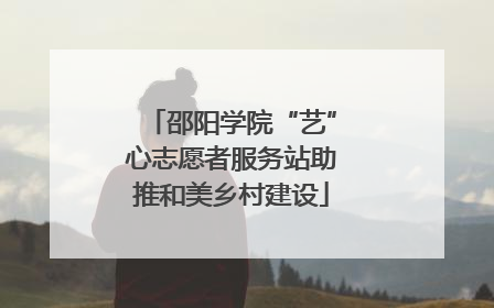 邵阳学院“艺”心志愿者服务站助推和美乡村建设