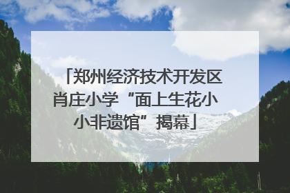 郑州经济技术开发区肖庄小学“面上生花小小非遗馆”揭幕