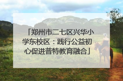 郑州市二七区兴华小学东校区：践行公益初心促进普特教育融合