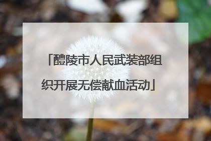 醴陵市人民武装部组织开展无偿献血活动