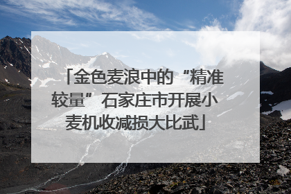 金色麦浪中的“精准较量”石家庄市开展小麦机收减损大比武