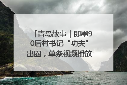 青岛故事｜即墨90后村书记“功夫”出圈，单条视频播放量过600万