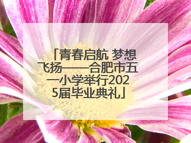青春启航 梦想飞扬——合肥市五一小学举行2025届毕业典礼