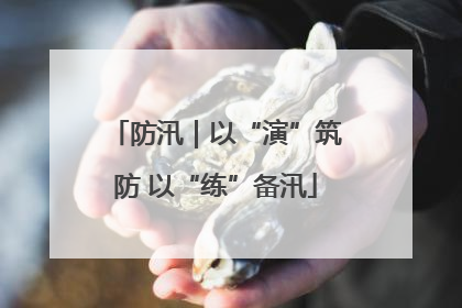 防汛｜以“演”筑防 以“练”备汛
