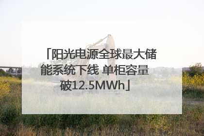 阳光电源全球最大储能系统下线 单柜容量破12.5MWh