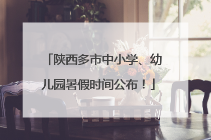 陕西多市中小学、幼儿园暑假时间公布！