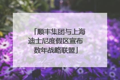 顺丰集团与上海迪士尼度假区宣布数年战略联盟