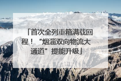 首次全列重箱满载回程！“烟淄双向物流大通道”提能升级