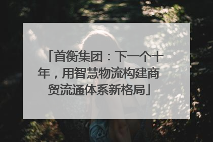 首衡集团：下一个十年，用智慧物流构建商贸流通体系新格局