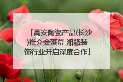 高安陶瓷产品(长沙)推介会落幕 湘赣装饰行业开启深度合作