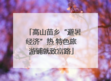 高山苗乡“避暑经济”热 特色旅游铺就致富路