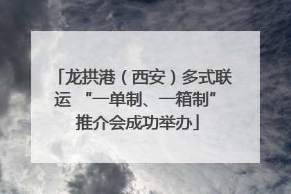 龙拱港（西安）多式联运 “一单制、一箱制” 推介会成功举办