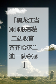 黑龙江省冰球联赛第二站收官 齐齐哈尔兰迪一队夺冠