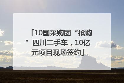 10国采购团“抢购”四川二手车，10亿元项目现场签约