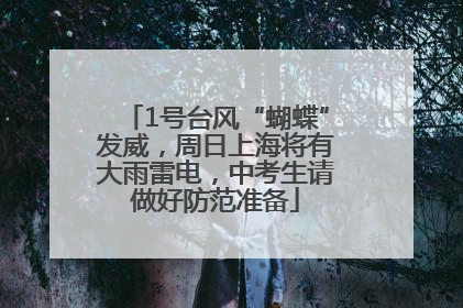 1号台风“蝴蝶”发威，周日上海将有大雨雷电，中考生请做好防范准备