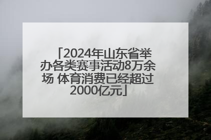 2024年山东省举办各类赛事活动8万余场 体育消费已经超过2000亿元
