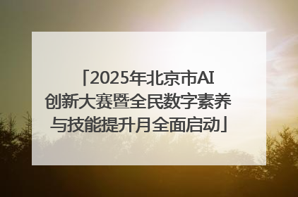 2025年北京市AI创新大赛暨全民数字素养与技能提升月全面启动