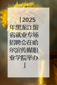 2025年黑龙江留省就业专场招聘会在哈尔滨传媒职业学院举办